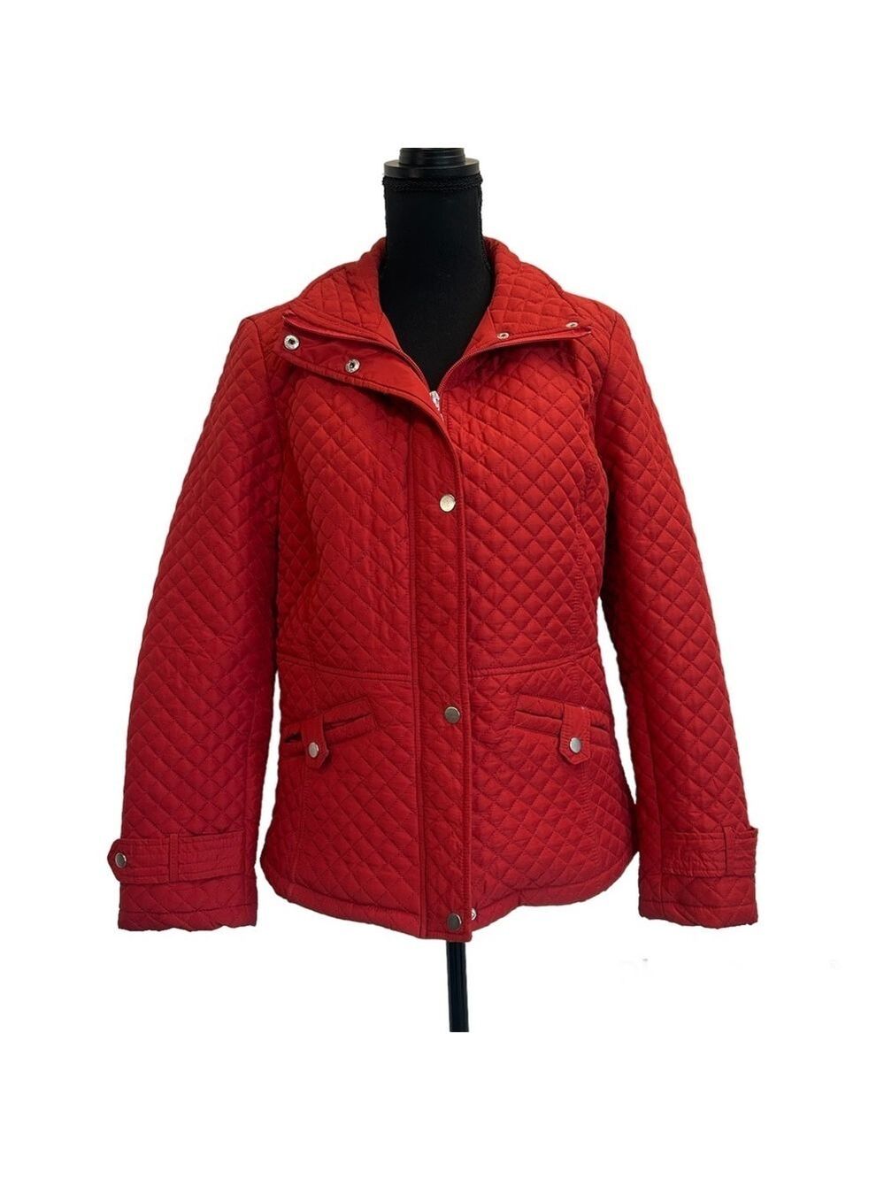 WEATHERPROOF quilted red jacket Sz M lightweight puffer